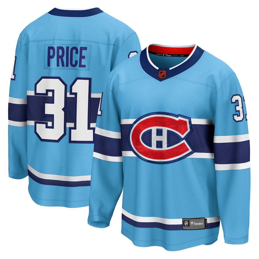 Men Montreal Canadiens #31 Carey Price Fanatics Branded Light Blue Special Edition Breakaway Player NHL Jersey->montreal canadiens->NHL Jersey